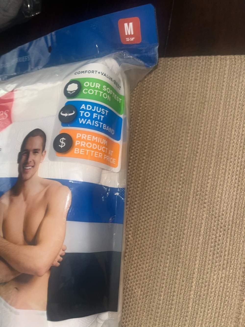 95
Hanes Men’s blue dark lite Briefs 8-Pack large. Sealed unopened package